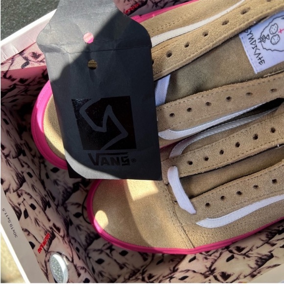 VANS SYNDICATE OLD SKOOL PRO GOLF WANG Tyler the Creator-PINK/WHEAT Size 8.5 NWT - Picture 10 of 14